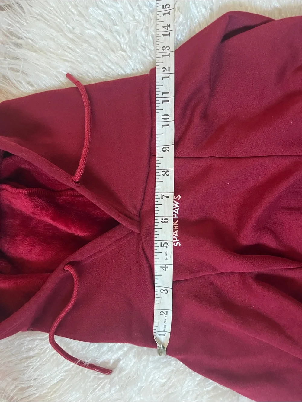 Spark Paws Cozy Hooded Dog Sweatshirt -Wine Red- 4XL